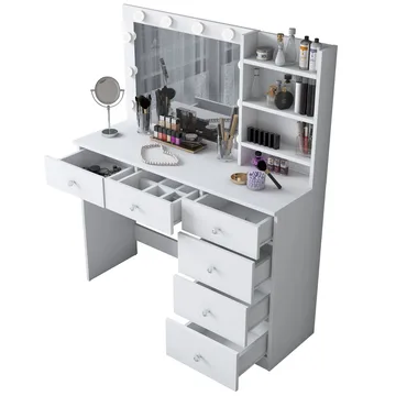 Lorvik Sminkbord 110x141,8x40 cm - Vit - Möbler - Bord & matgrupper - Sminkbord & toalettbord
