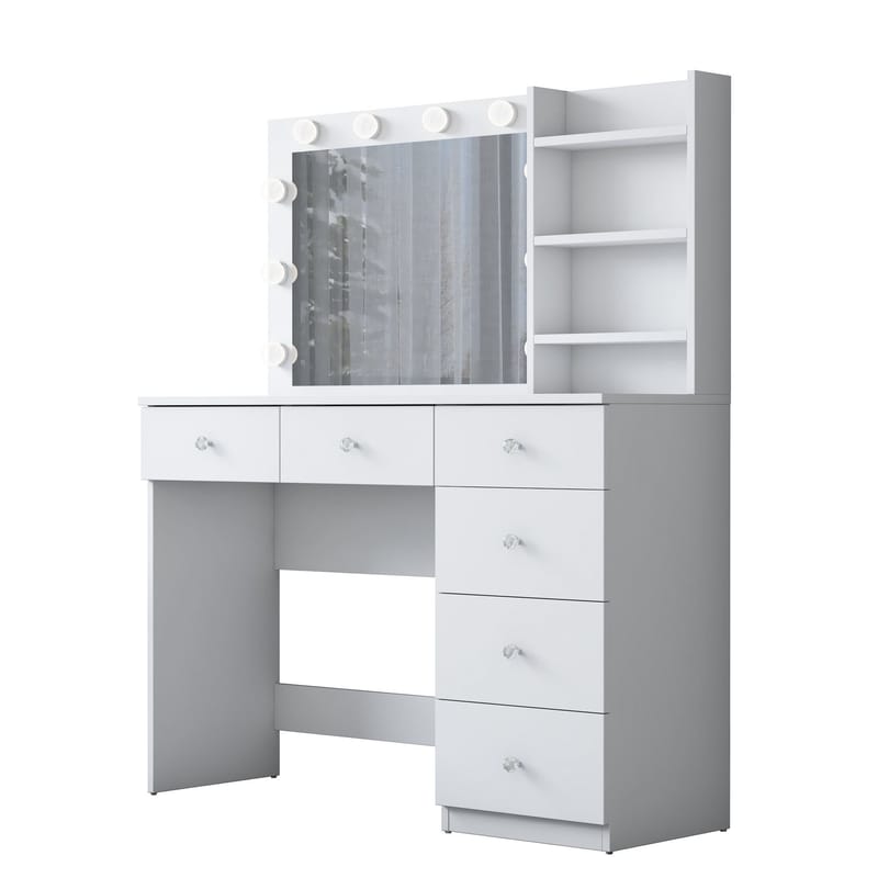 Lorvik Sminkbord 110x141,8x40 cm - Vit - Möbler - Bord & matgrupper - Sminkbord & toalettbord