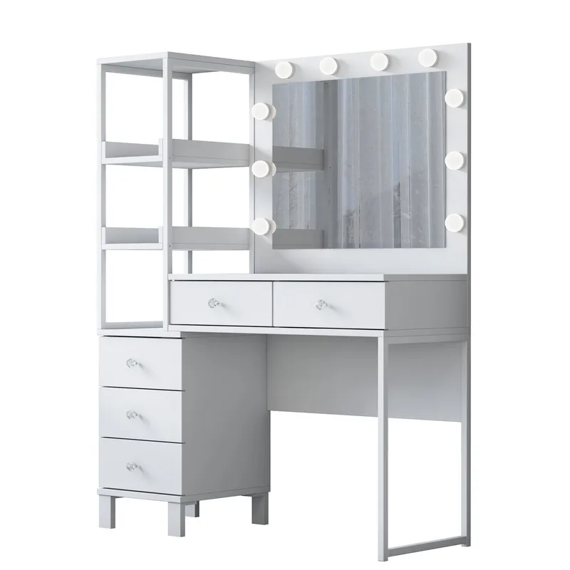 Lorvik Sminkbord 110x141,8x40 cm - Vit - Möbler - Bord & matgrupper - Sminkbord & toalettbord