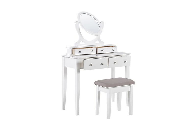 Luniere Toalettbord 90 cm - Vit - Sminkbord & toalettbord - Sminkbord med spegel
