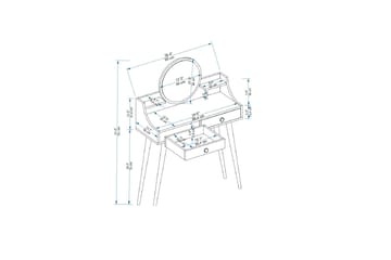 Mamt Sminkbord 90 cm - Vit - Möbler - Bord & matgrupper - Sminkbord & toalettbord