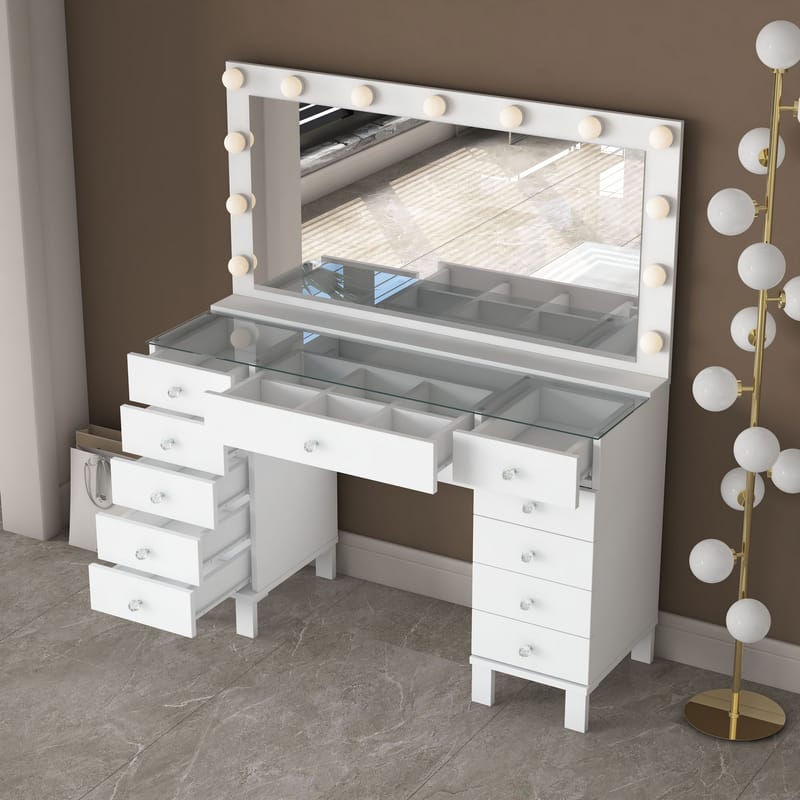 Mardal Sminkbord 120x73,6x40 cm - Vit - Möbler - Bord & matgrupper - Sminkbord & toalettbord