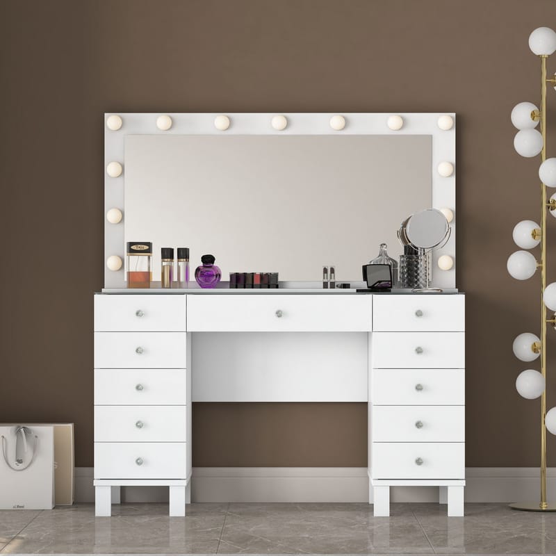 Mardal Sminkbord 120x73,6x40 cm - Vit - Möbler - Bord & matgrupper - Sminkbord & toalettbord