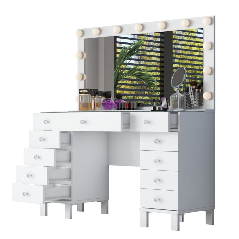 Mardal Sminkbord 120x73,6x40 cm - Vit - Möbler - Bord & matgrupper - Sminkbord & toalettbord