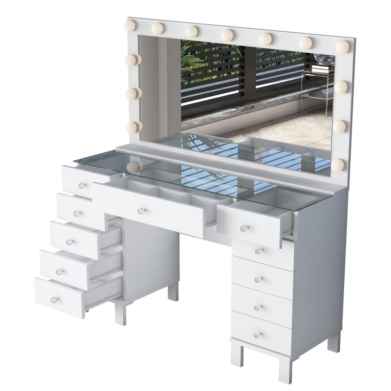 Mardal Sminkbord 120x73,6x40 cm - Vit - Möbler - Bord & matgrupper - Sminkbord & toalettbord