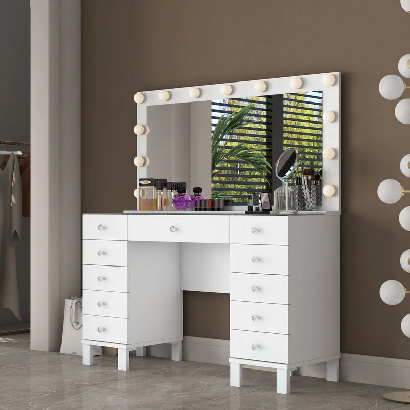 Mardal Sminkbord 120x73,6x40 cm - Vit - Möbler - Bord & matgrupper - Sminkbord & toalettbord