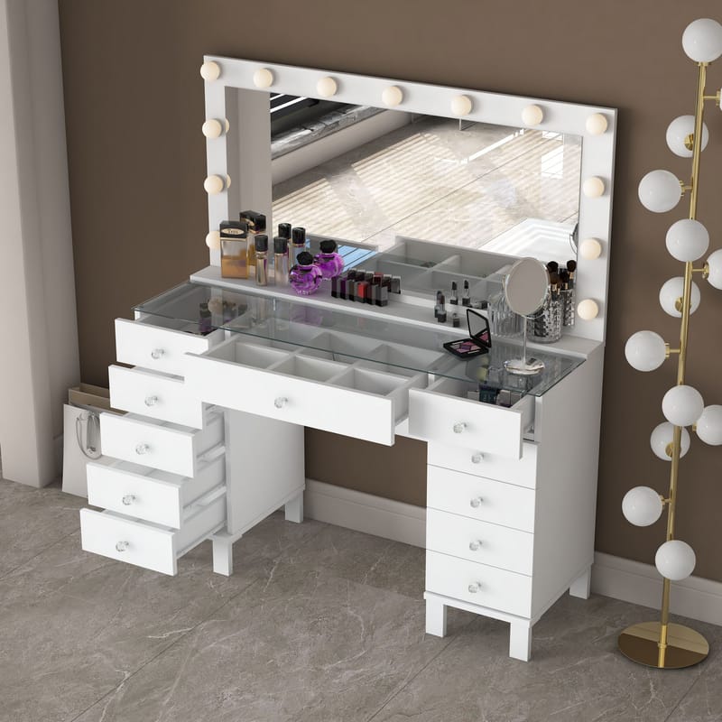 Mardal Sminkbord 120x73,6x40 cm - Vit - Möbler - Bord & matgrupper - Sminkbord & toalettbord