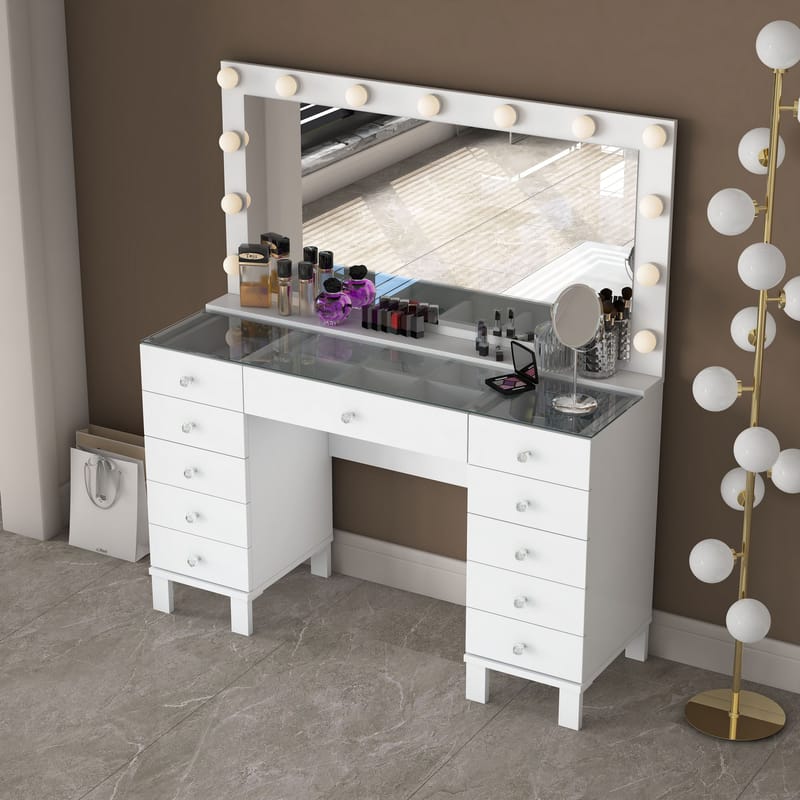 Mardal Sminkbord 120x73,6x40 cm - Vit - Möbler - Bord & matgrupper - Sminkbord & toalettbord