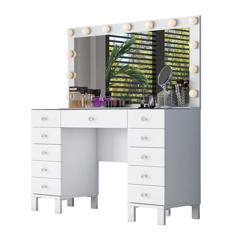 Mardal Sminkbord 120x73,6x40 cm - Vit - Möbler - Bord & matgrupper - Sminkbord & toalettbord