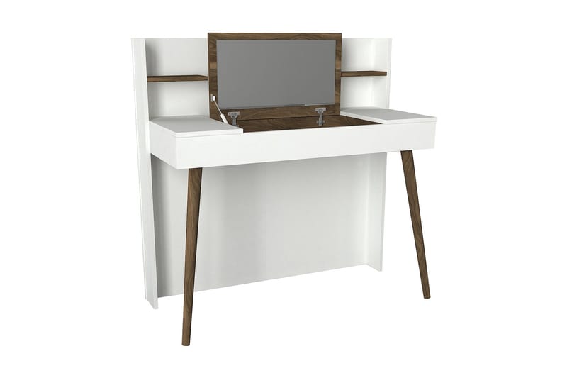 Mohed Sminkbord 116 cm - Brun/Vit - Sminkbord med spegel - Sminkbord & toalettbord