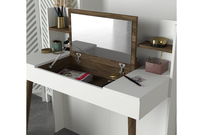 Mohed Sminkbord 116 cm - Brun/Vit - Sminkbord & toalettbord - Sminkbord med spegel