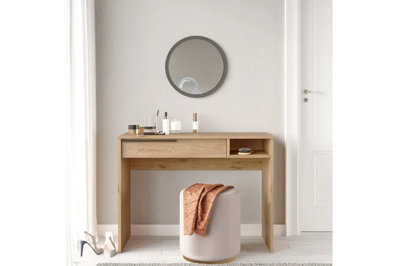 Naho Sminkbord 100 cm - Valnöt - Möbler - Bord & matgrupper - Sminkbord & toalettbord - Sminkbord med spegel