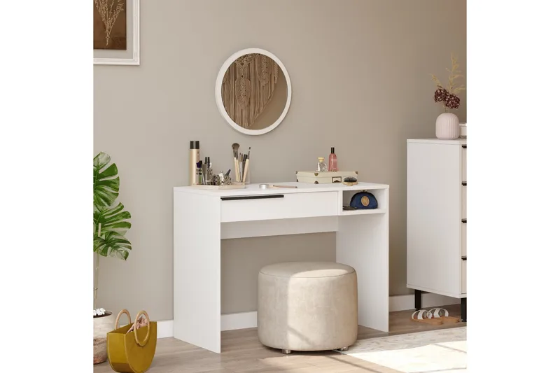 Naho Sminkbord 100 cm - Vit - Möbler - Bord & matgrupper - Sminkbord & toalettbord - Sminkbord med spegel