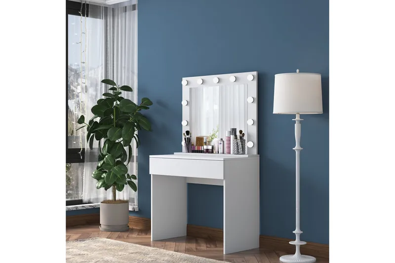 Naomori Sminkbord 90 cm, Vit