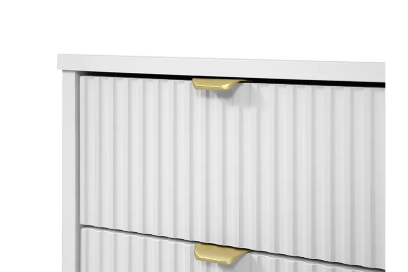 Novaj Sminkbord Med förvaring 55 cm djup 120 cm bred - Vit / Mässing Handtag - Möbler - Bord & matgrupper - Sminkbord & toalettbord