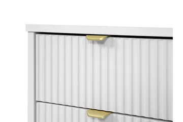 Novaj Sminkbord Med förvaring 55 cm djup 120 cm bred - Vit / Mässing Handtag - Möbler - Bord & matgrupper - Sminkbord & toalettbord