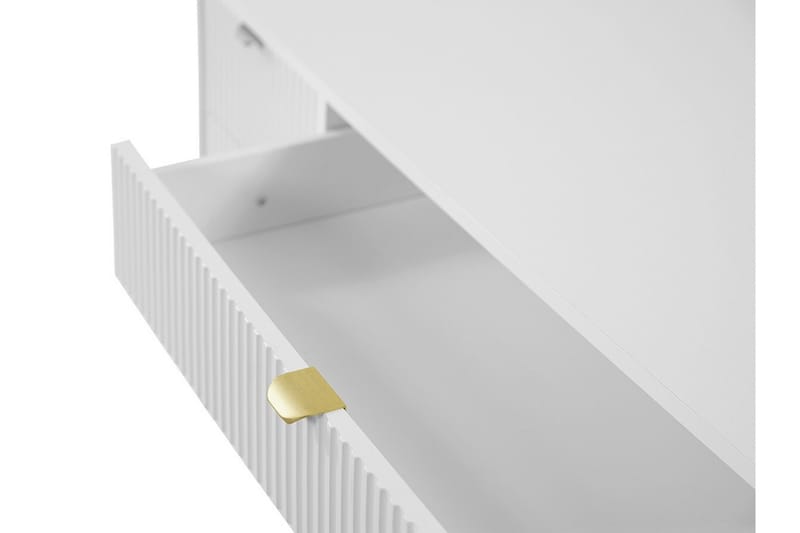 Novaj Sminkbord Med förvaring 55 cm djup 120 cm bred - Vit / Mässing Handtag - Möbler - Bord & matgrupper - Sminkbord & toalettbord