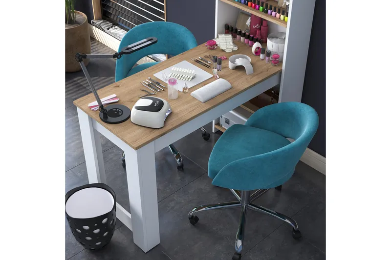 Patwal Sminkbord 120 cm - Valnöt/Vit - Möbler - Bord & matgrupper - Sminkbord & toalettbord
