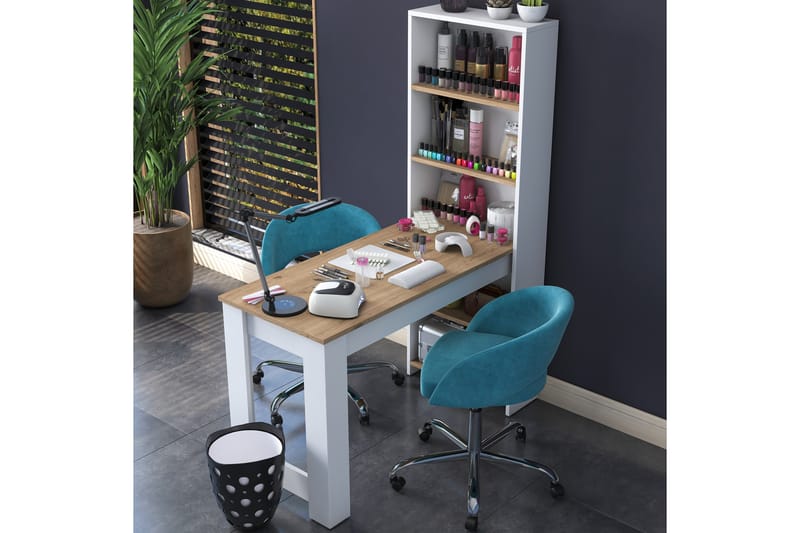 Patwal Sminkbord 120 cm - Valnöt/Vit - Möbler - Bord & matgrupper - Sminkbord & toalettbord