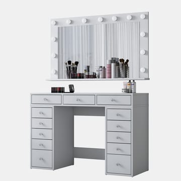 Pervik Sminkbord 120x81,6x44,5 cm - Vit, kallvit - Möbler - Bord & matgrupper - Sminkbord & toalettbord
