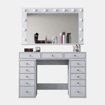 Pervik Sminkbord 120x81,6x44,5 cm - Vit, kallvit - Möbler - Bord & matgrupper - Sminkbord & toalettbord