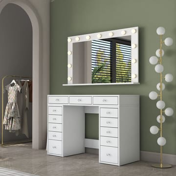 Pervik Sminkbord 120x81,6x44,5 cm - Vit, varmvit - Möbler - Bord & matgrupper - Sminkbord & toalettbord