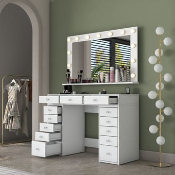 Pervik Sminkbord 120x81,6x44,5 cm - Vit, varmvit - Möbler - Bord & matgrupper - Sminkbord & toalettbord