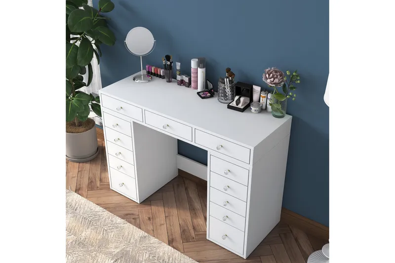 Ramender Sminkbord 120 cm - Vit - Möbler - Bord & matgrupper - Sminkbord & toalettbord