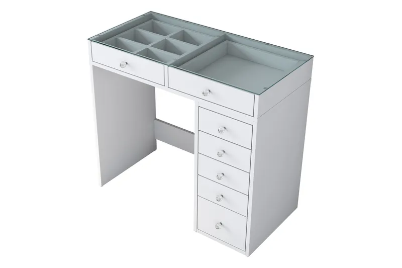 Ramender Sminkbord 90 cm - Glasskiva - Möbler - Bord & matgrupper - Sminkbord & toalettbord