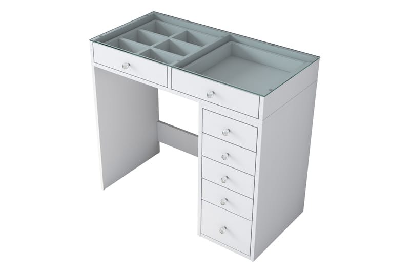 Ramender Sminkbord 90 cm - Glasskiva - Möbler - Bord & matgrupper - Sminkbord & toalettbord