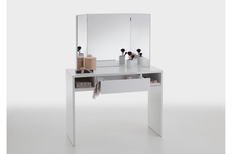 Ridell Sminkbord 100 cm - Vit - Möbler - Bord & matgrupper - Sminkbord & toalettbord - Sminkbord med spegel