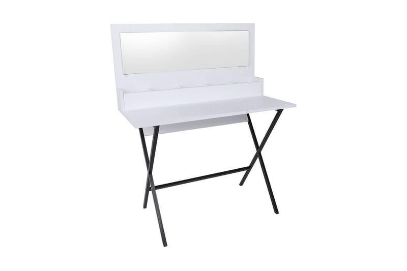 Shonao Sminkbord 100 cm - Vit/Svart - Sminkbord med spegel - Sminkbord & toalettbord