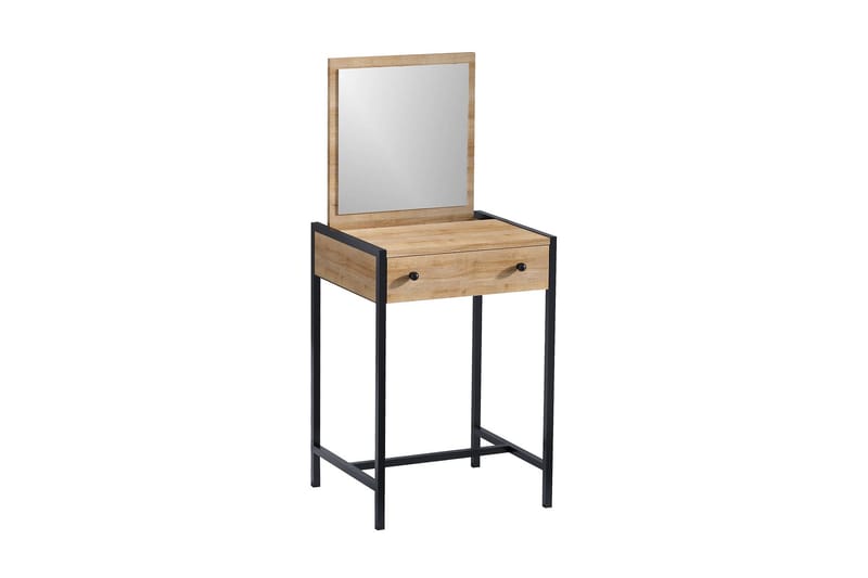 Sminkbord 50x50 cm - Natur/Svart - Sminkbord med spegel - Sminkbord & toalettbord