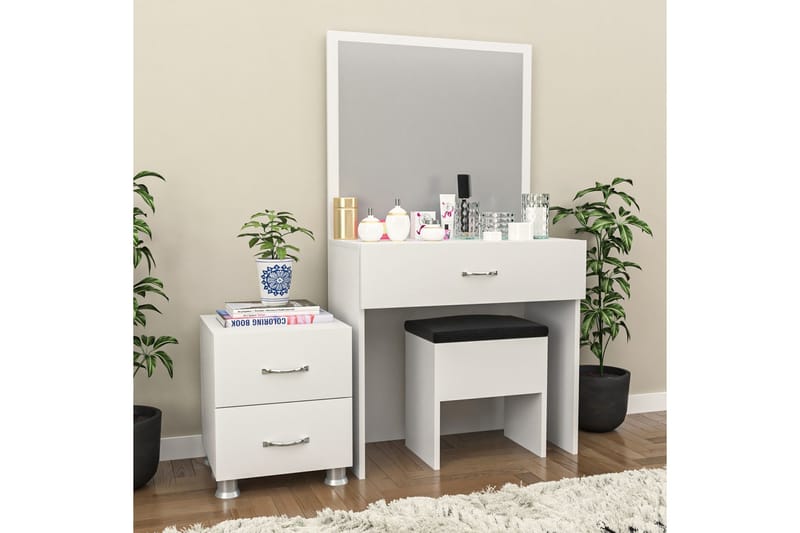 Sminkbord 93x139 cm - Vit - Möbler - Bord & matgrupper - Sminkbord & toalettbord - Sminkbord med spegel