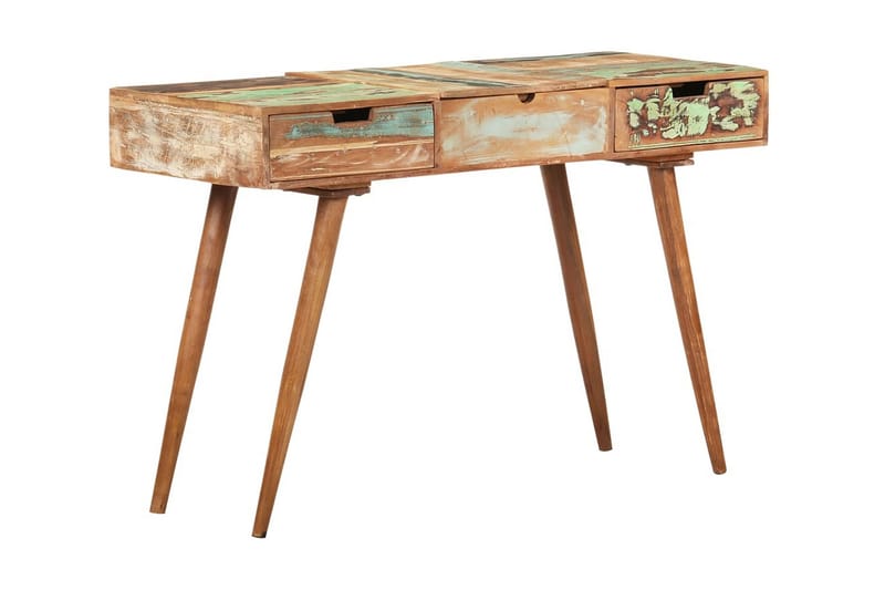 Sminkbord med spegel 112x45x76 cm massivt återvunnet trä - Brun - Möbler - Bord & matgrupper - Sminkbord & toalettbord - Sminkbord med spegel