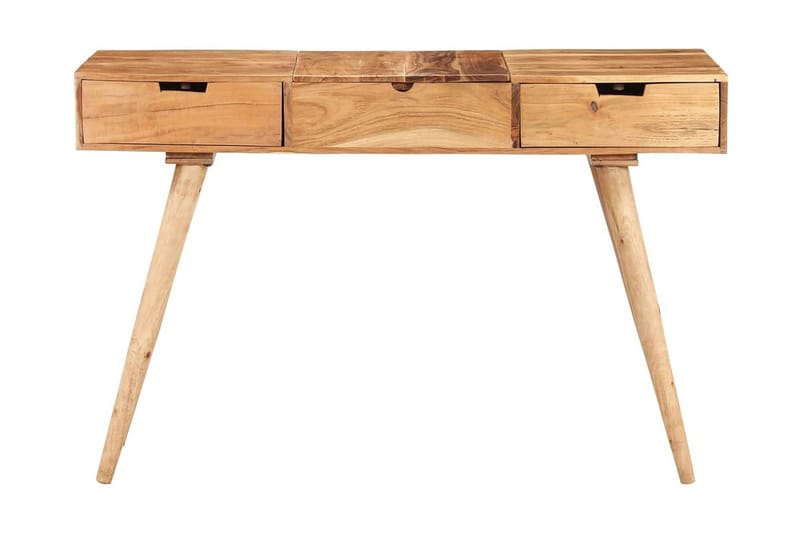 Sminkbord med spegel 112x45x76 cm massivt mangoträ - Brun - Möbler - Bord & matgrupper - Sminkbord & toalettbord - Sminkbord med spegel