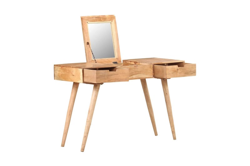 Sminkbord med spegel 112x45x76 cm massivt mangoträ - Brun - Möbler - Bord & matgrupper - Sminkbord & toalettbord - Sminkbord med spegel