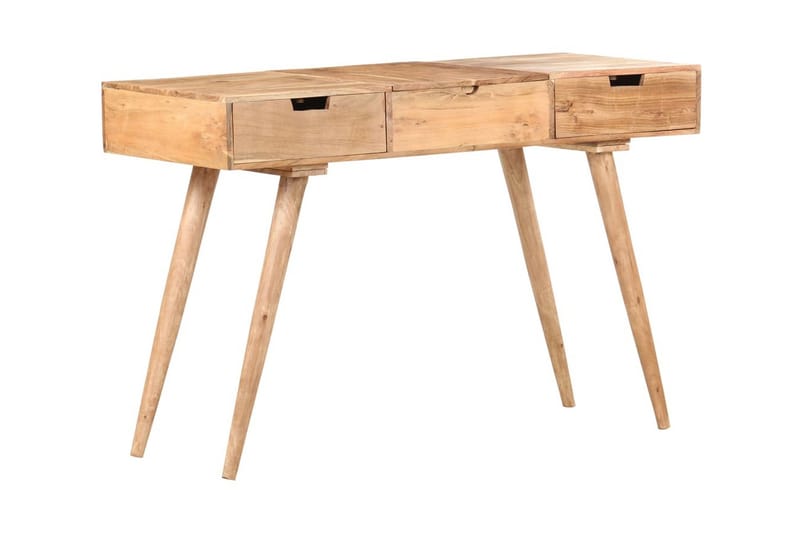 Sminkbord med spegel 112x45x76 cm massivt mangoträ - Brun - Sminkbord med spegel - Sminkbord & toalettbord
