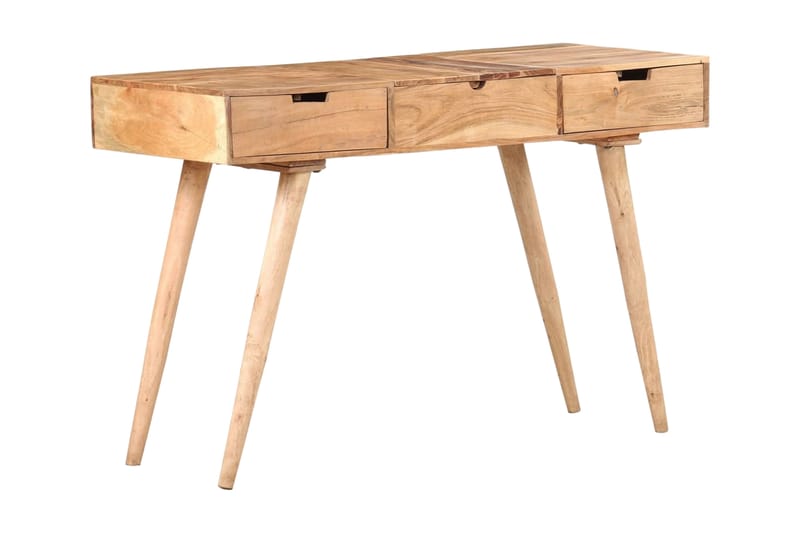 Sminkbord med spegel 112x45x76 cm massivt mangoträ - Brun - Sminkbord med spegel - Sminkbord & toalettbord