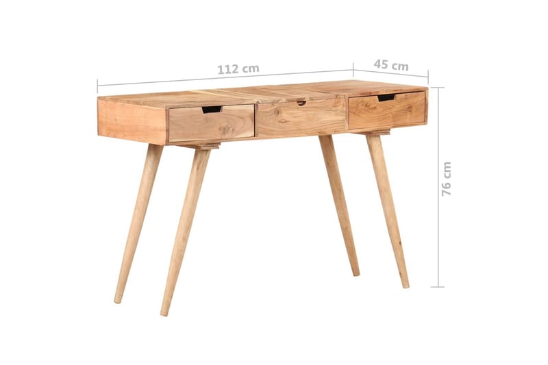 Sminkbord med spegel 112x45x76 cm massivt mangoträ - Brun - Möbler - Bord & matgrupper - Sminkbord & toalettbord - Sminkbord med spegel