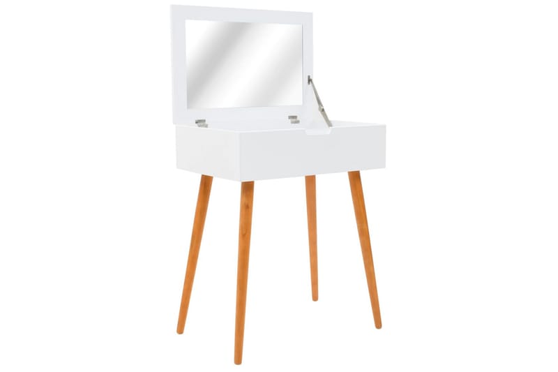 Sminkbord med spegel MDF 60x40x75 cm - Vit - Sminkbord & toalettbord - Sminkbord med spegel