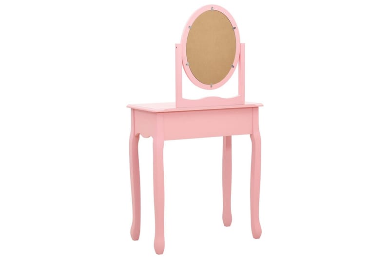 Sminkbord med pall rosa 65x36x128 cm kejsarträ MDF - Rosa - Möbler - Bord & matgrupper - Sminkbord & toalettbord