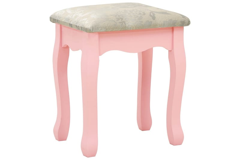 Sminkbord med pall rosa 65x36x128 cm kejsarträ MDF - Rosa - Möbler - Bord & matgrupper - Sminkbord & toalettbord
