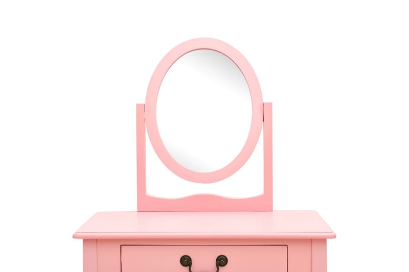 Sminkbord med pall rosa 65x36x128 cm kejsarträ MDF - Rosa - Möbler - Bord & matgrupper - Sminkbord & toalettbord