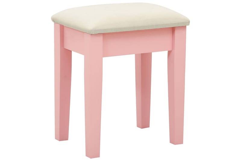 Sminkbord med pall rosa 65x36x128 cm kejsarträ MDF - Rosa - Möbler - Bord & matgrupper - Sminkbord & toalettbord