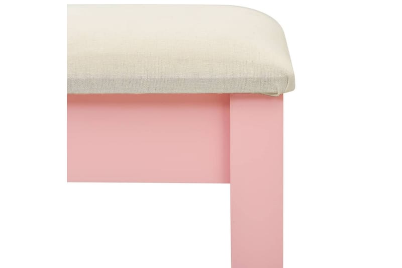 Sminkbord med pall rosa 65x36x128 cm kejsarträ MDF - Rosa - Möbler - Bord & matgrupper - Sminkbord & toalettbord
