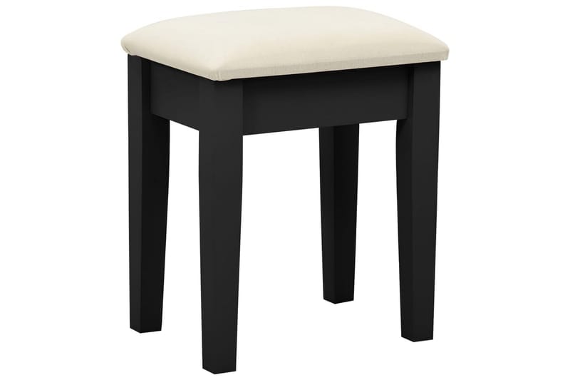 Sminkbord med pall svart 65x36x128 cm kejsarträ MDF - Svart - Sminkbord & toalettbord - Sminkbord med spegel