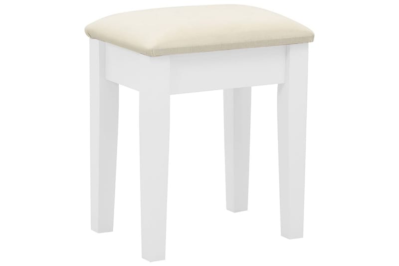Sminkbord med pall vit 65x36x128 cm kejsarträ MDF - Vit - Möbler - Bord & matgrupper - Sminkbord & toalettbord