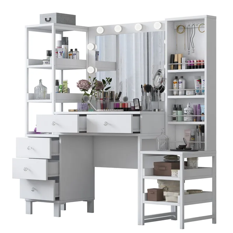 Sondal Sminkbord 145x141,8x40 cm, Vit