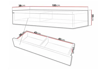 Staffin Sminkbord 100x38 cm - Svart - Möbler - Bord & matgrupper - Sminkbord & toalettbord